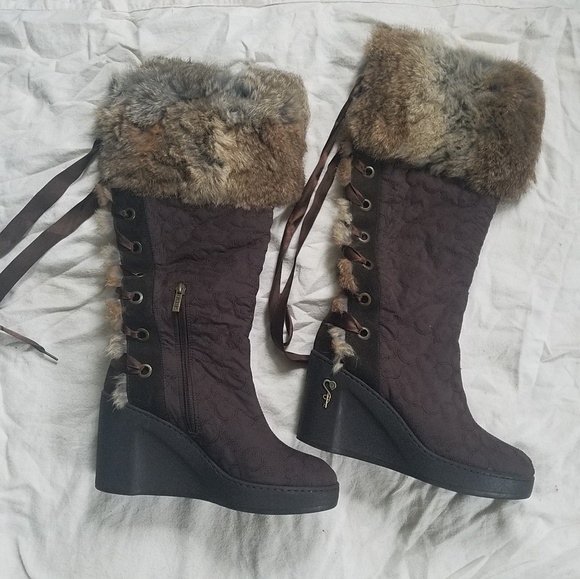 Akademiks Shoes - Akdmks lace up fur boots
